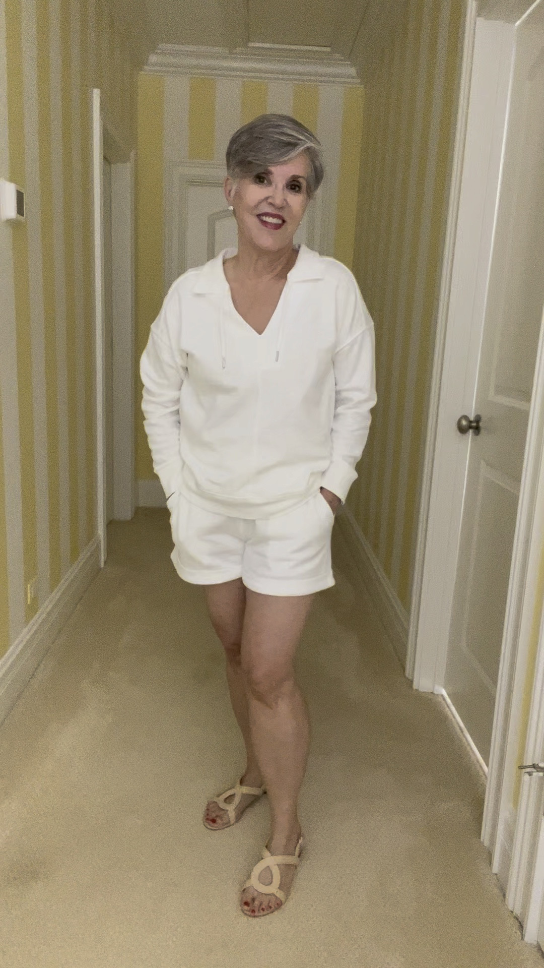 Talbots sale 40% off and free shipping!
White French terry half zip (XS)/French terry shorts (S)
#whiteonwhite
#whiteshorts
#summerlooks
#casualsummervibes

#LTKSeasonal #LTKsalealert #LTKunder100