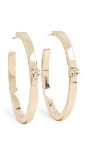 Amazon.com: Tory Burch Women's Kira Hoop Earrings, Tory Gold, One Size: Clothing, Shoes & Jewelry | Amazon (US)