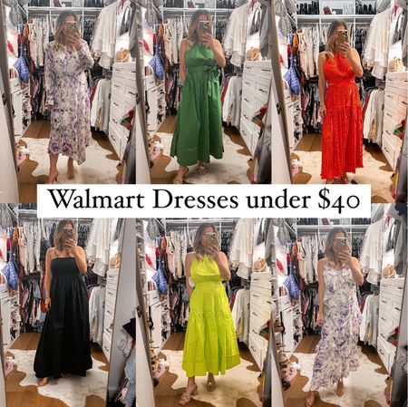 Walmart Dresses 🤍 Wearing a size small in all of the dresses. 
Size 6 in all shoes.
#ChristianBlairVordy #SpringDresses 

#LTKfindsunder50 #LTKstyletip #LTKSeasonal