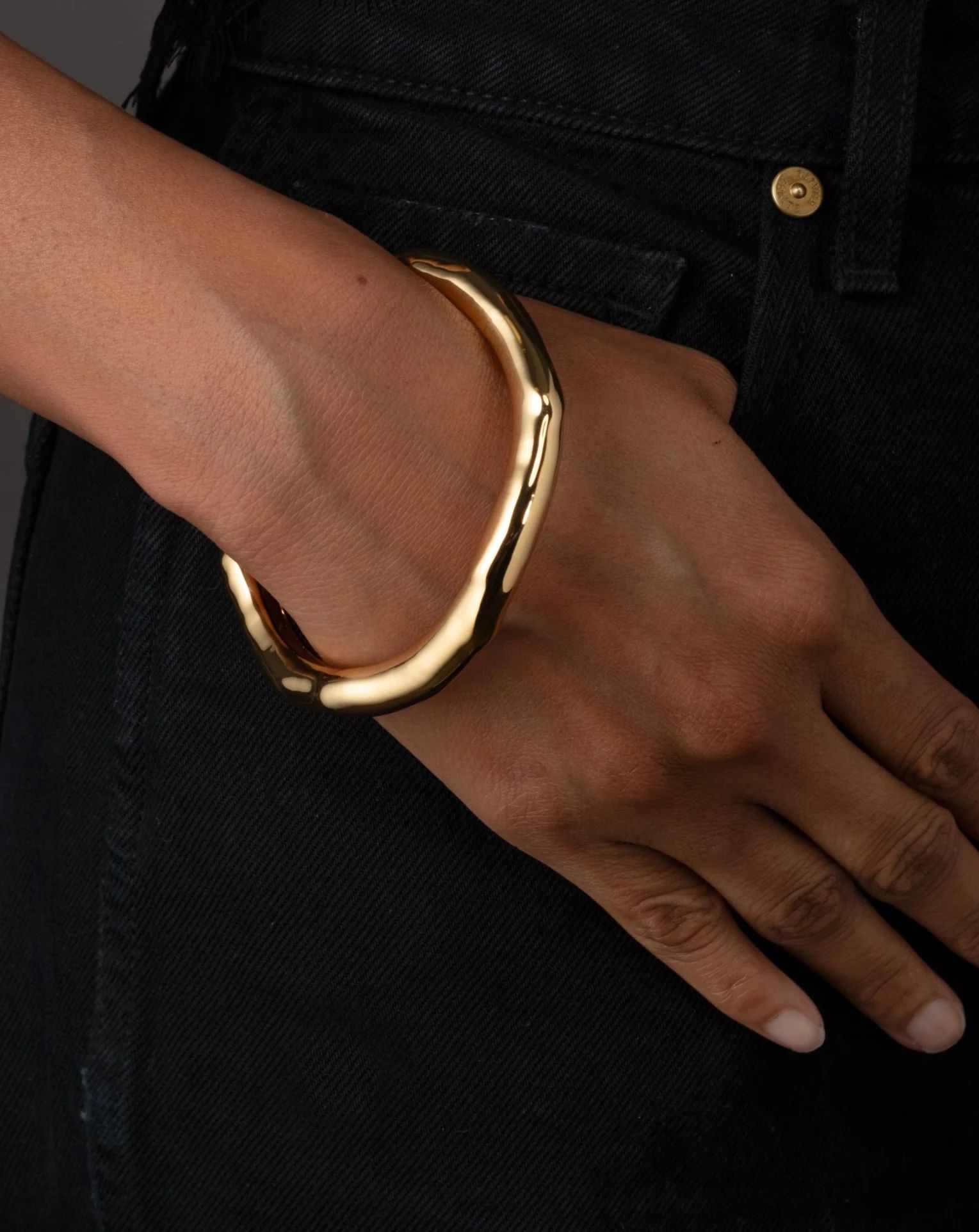 Small Gold Plated Bangle Bracelet | ALEXIS BITTAR | Alexis Bittar