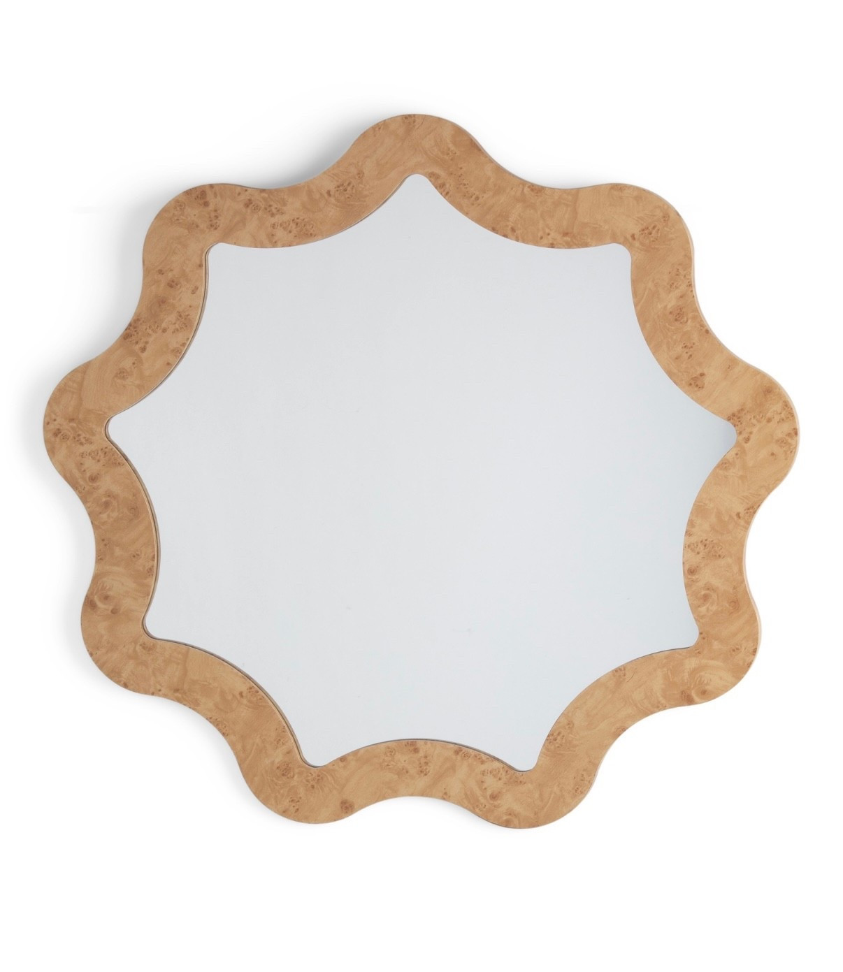 Scalloped burl wood mirror under $100!! 

#LTKFindsUnder100 #LTKHome