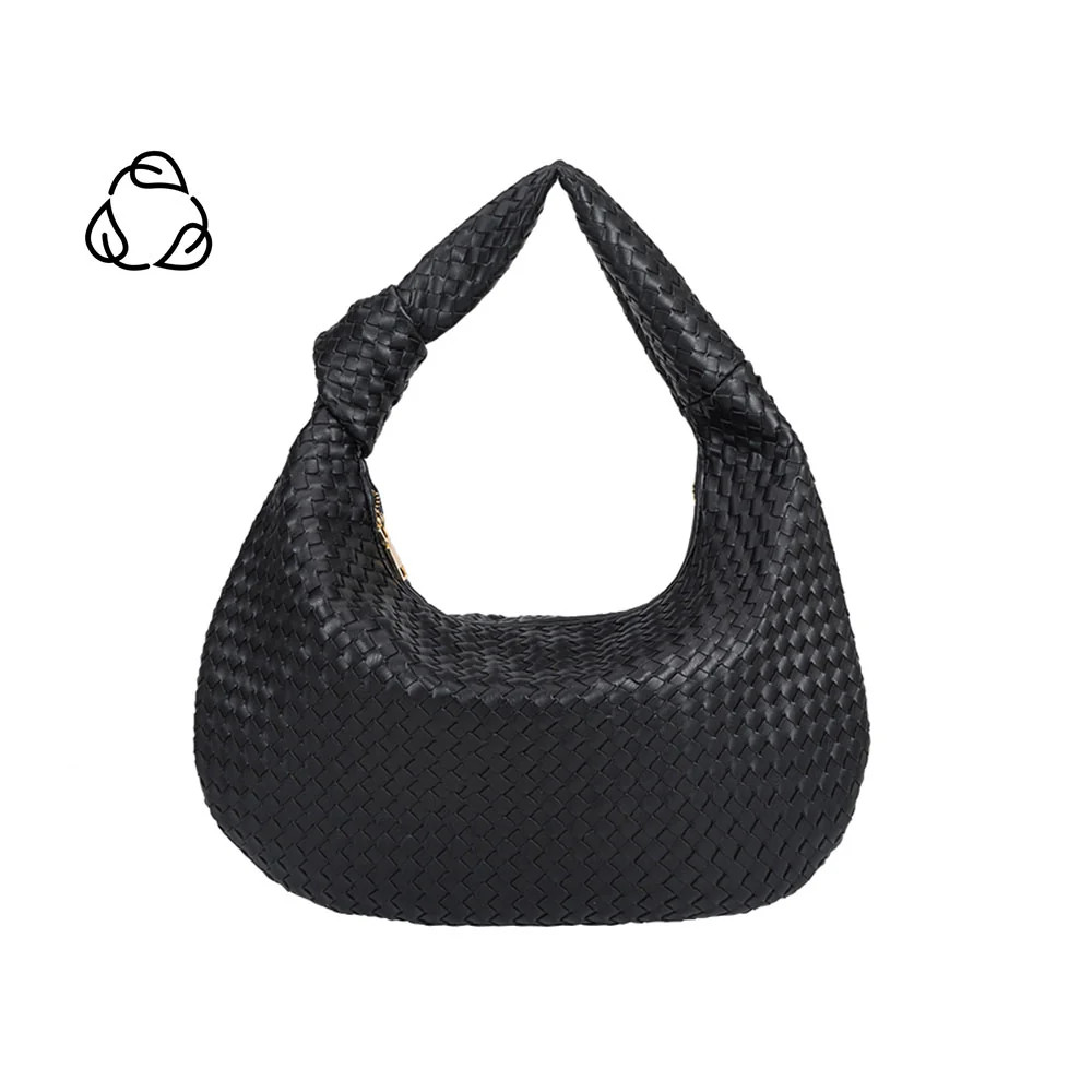 Brigitte Black Large Shoulder Bag- Pre Order | Melie Bianco