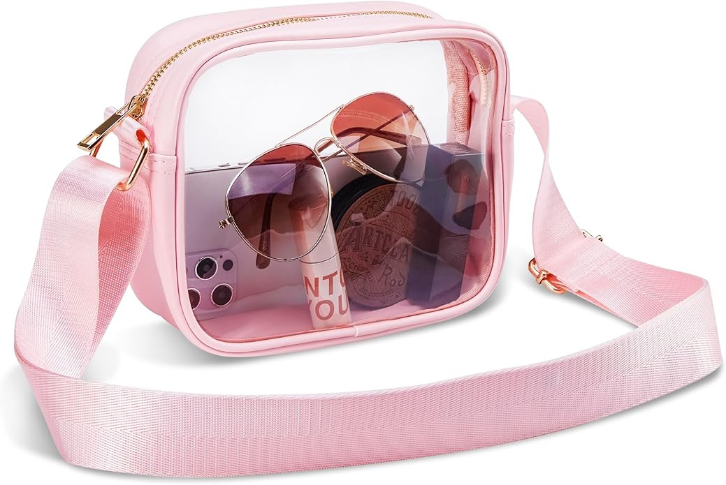 COZYOFFI Clear Crossbody Bag Stadium Approved TPU Purse with Adjustable Strap for Concerts Sports | Amazon (US)