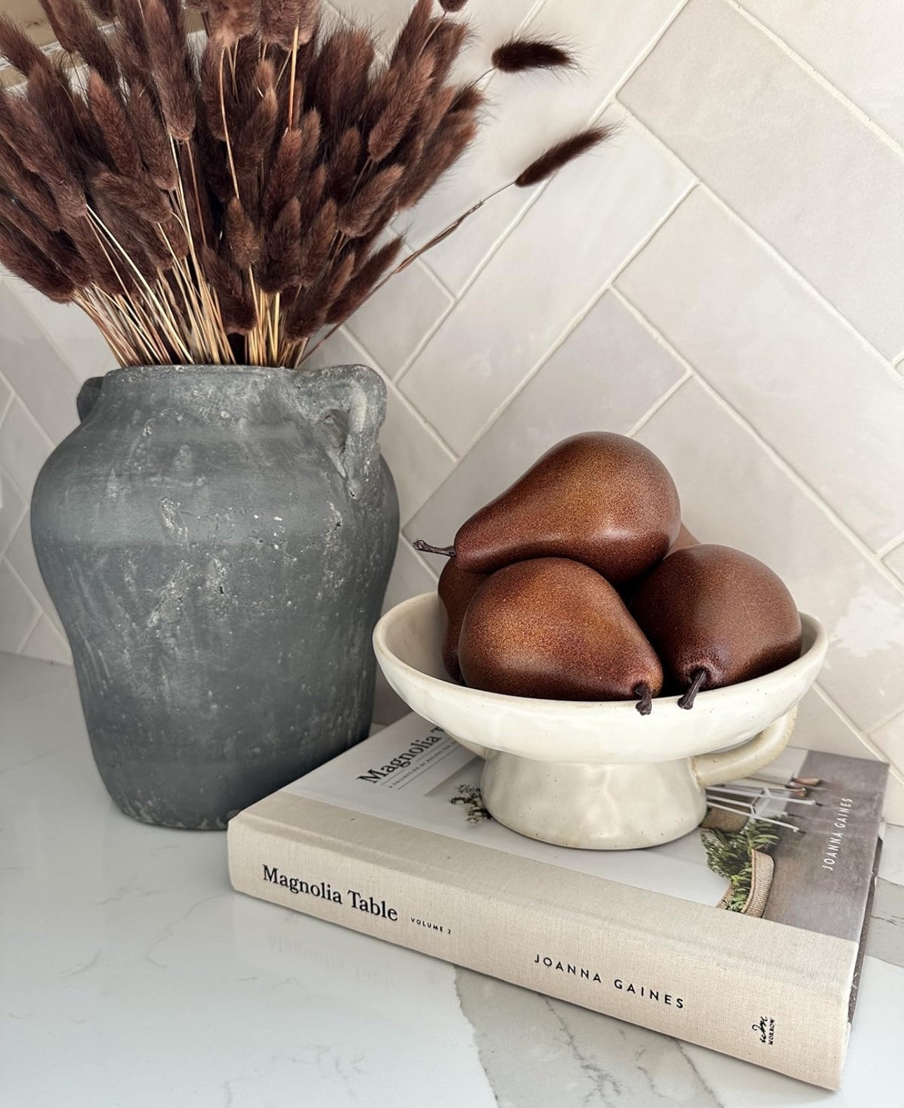 Can you believe how gorgeous these pears are? They are so realistic and the rich brown color is so beautiful. They are the perfect addition to your fall kitchen decor! 


#amazonhome #amazonkitchen #kitchendecor 
#affordablehomedecor #homedecor #boujieonabudget #interiordesign   #amazonhome #modernorganic  

Autumn kitchen vignette, fall kitchen vignette, affordable home decor, interior design, affordable home finds, organic modern, home decor, best sellers,  Amazon finds

#LTKSeasonal #LTKFindsUnder50 #LTKHome
