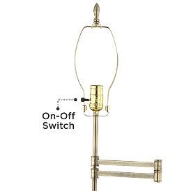 360 Lighting Westbury White and Brass Adjustable Swing Arm Floor Lamp | www.lampsplus.com | Lamps Plus