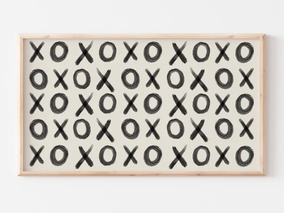 Samsung Frame TV Art File  Valentines Day XO Art  Neutral | Etsy | Etsy (US)