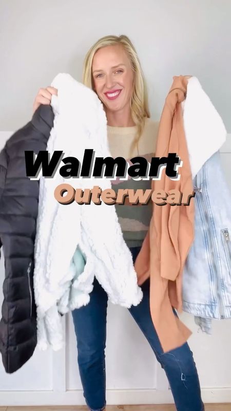 New outerwear at Walmart! I’m wearing a small in the tan lululemon lookalike pullover, I sized up to add sleeve length in the other outerwear pieces. 

#LTKunder50 #LTKHoliday #LTKSeasonal