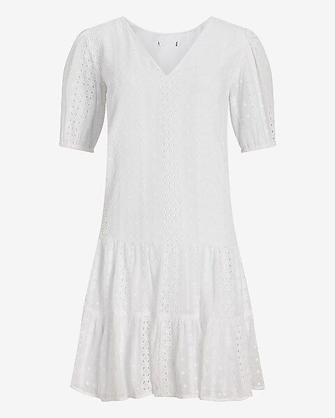 Eyelet Lace Tiered Trapeze Dress$48.00 marked down from $80.00$80.00 $48.00Price Reflects 40% Off... | Express