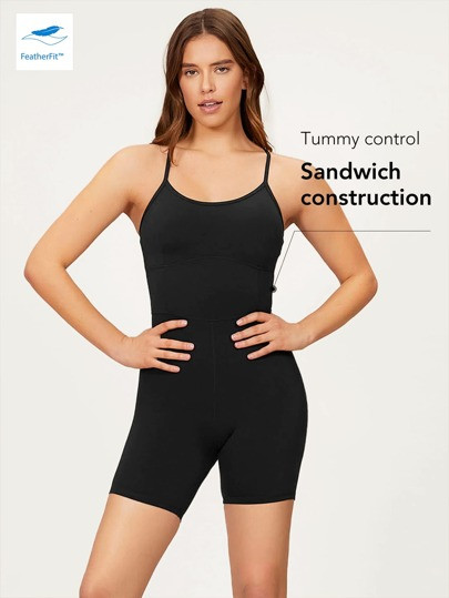 GLOWMODE FeatherFit™ Sports Romper | SHEIN