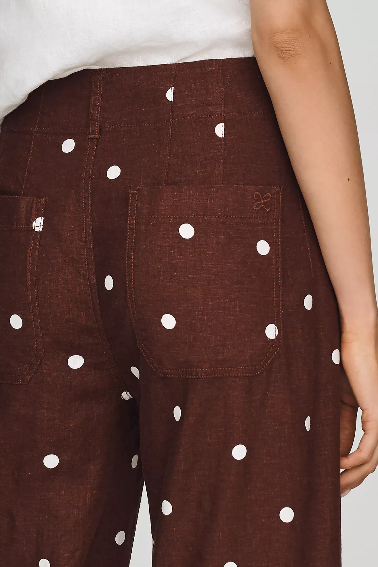 Colette Linen Stretch Full-Length Wide-Leg Pants by Maeve | Anthropologie (US)