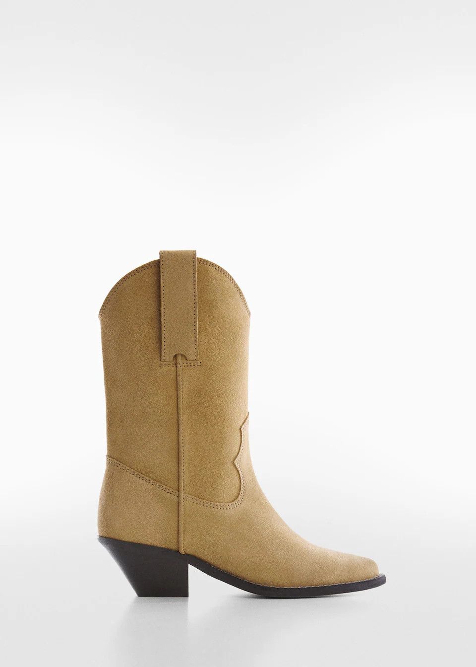Cowboy-style leather ankle boots | MANGO (US)