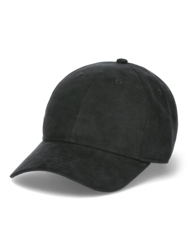 Time and Tru Women's Faux Suede Baseball Hat, Black | Walmart (US)