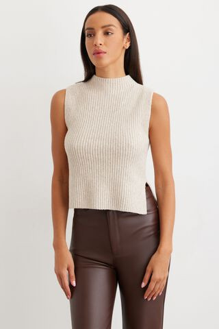 Funnel Neck Sweater Top | Dynamite Clothing
