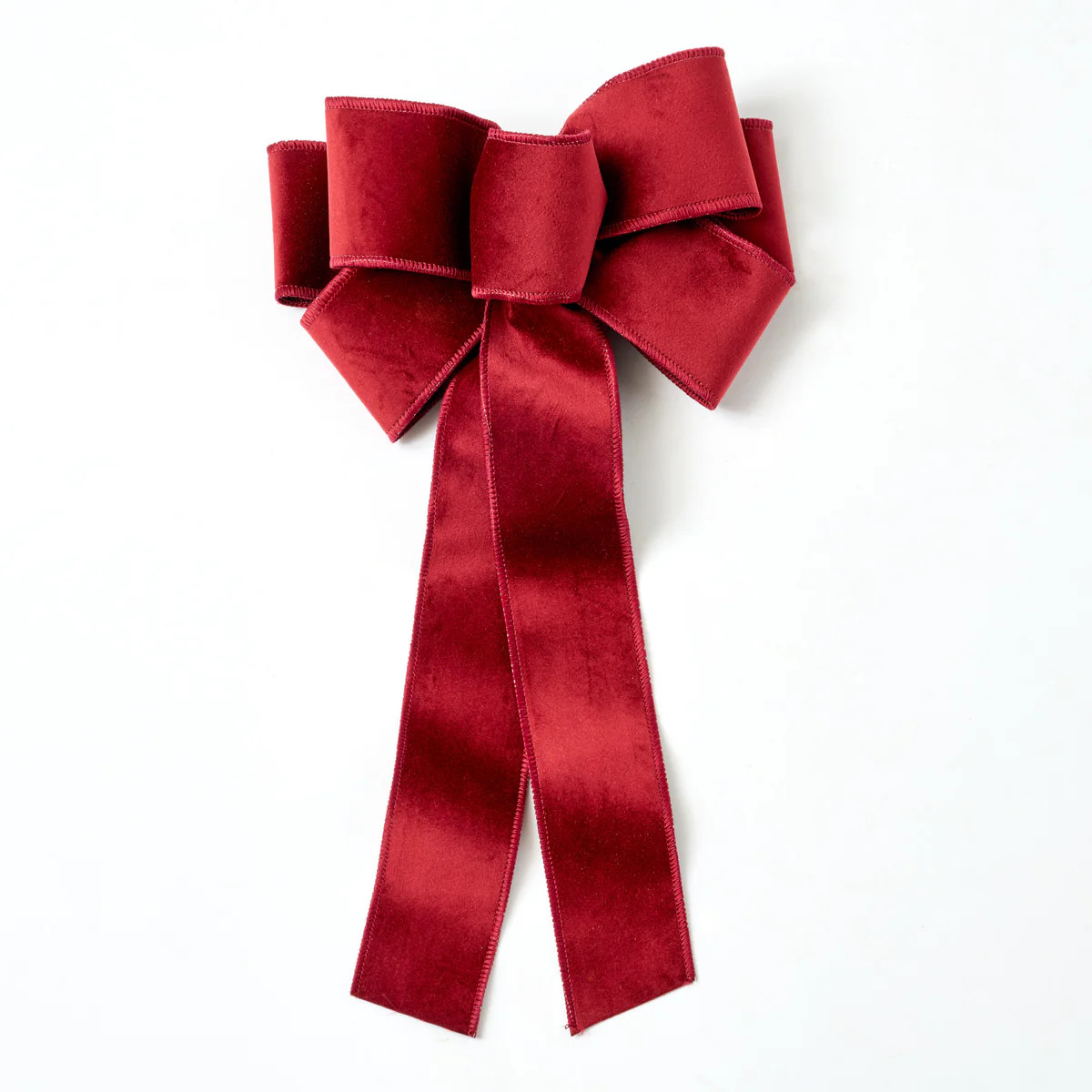 Burgundy Red Garnet Hand-Knotted Wired Bow & Spool of Taffeta Ribbon | Darby Creek Trading
