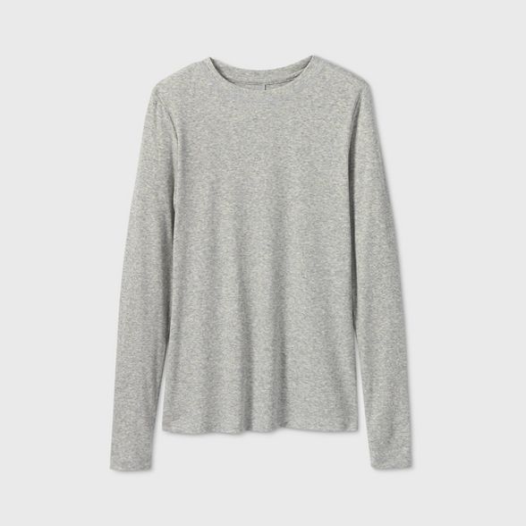 Women's Long Sleeve Slim Fit Rib T-Shirt - Universal Thread™ | Target