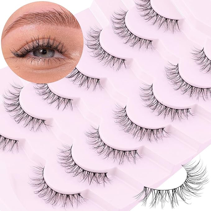 Eyelashes Natural Look Fake Eyelashes Natural Lashes Lightweight False Eyelashes Wispy Lashes 3D ... | Amazon (US)