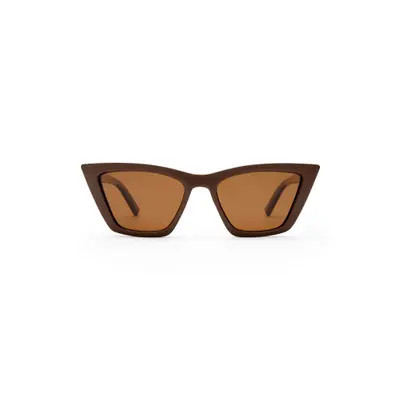 Le Specs Velodrom 54mm Cat Eye Sunglasses in Cocoa /Brown Mono Polarized at Nordstrom | Nordstrom