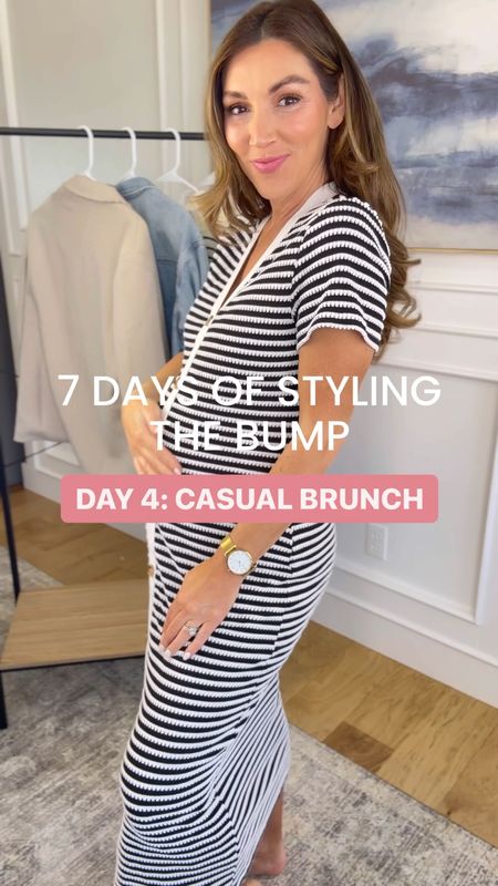 #maternity #bumpfriendly #springdress 
Wearing a medium in this AMAZING stretchy, and soft dress to wear to brunch, the office, classroom, or vacation! 

#LTKbump #LTKworkwear #LTKfindsunder50