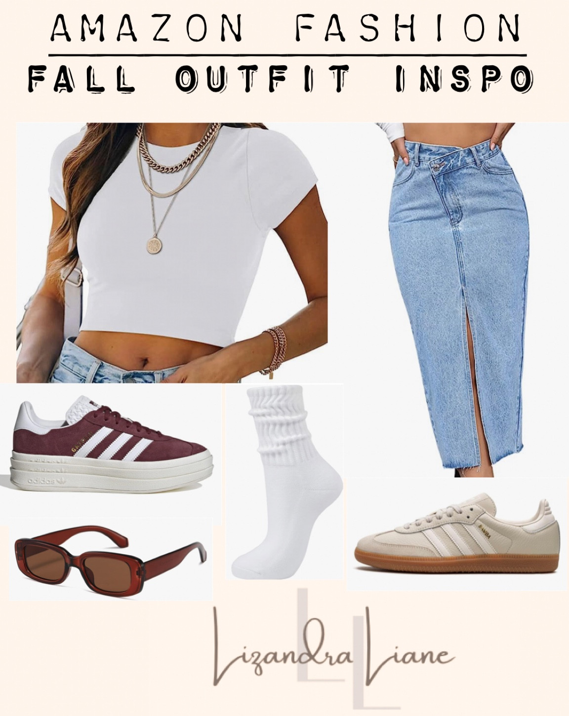 Amazon fall outfit, casual style, denim skirt, ootd, fall shoes, sneakers, basic tops, fall style, travel outfit 

#LTKfindsunder100 #LTKstyletip #LTKfindsunder50