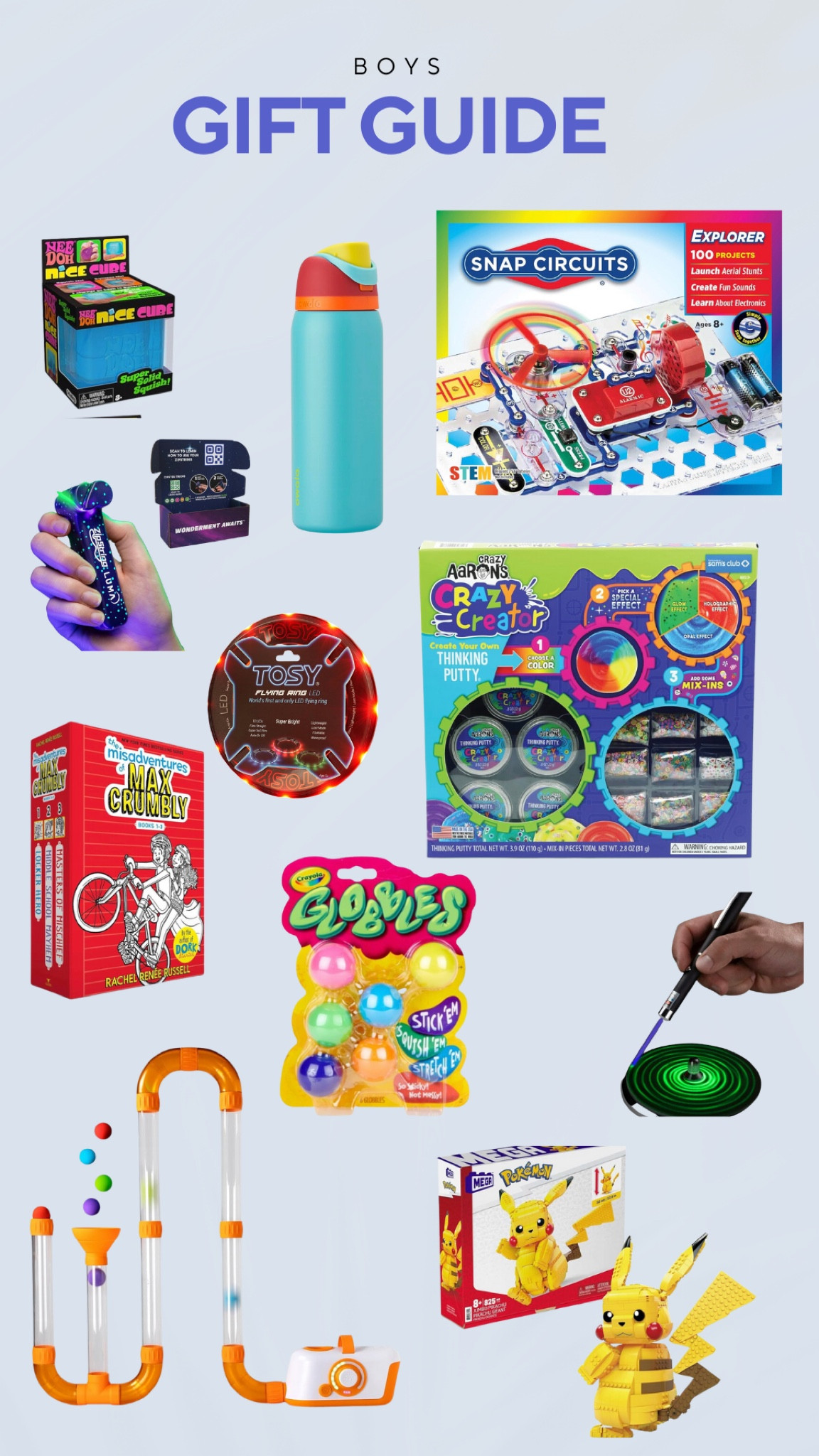 Fun and educational gifts for big boys 7-11. Aaron’s thinking putty (create your own), air toobz, owala, kneedoh cube, smart circuits, globbles, stocking stuffer gift ideas.

#LTKKids #LTKGiftGuide #LTKHoliday