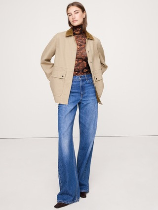 Canvas Chore Coat with Corduroy Collar | Banana Republic (US)