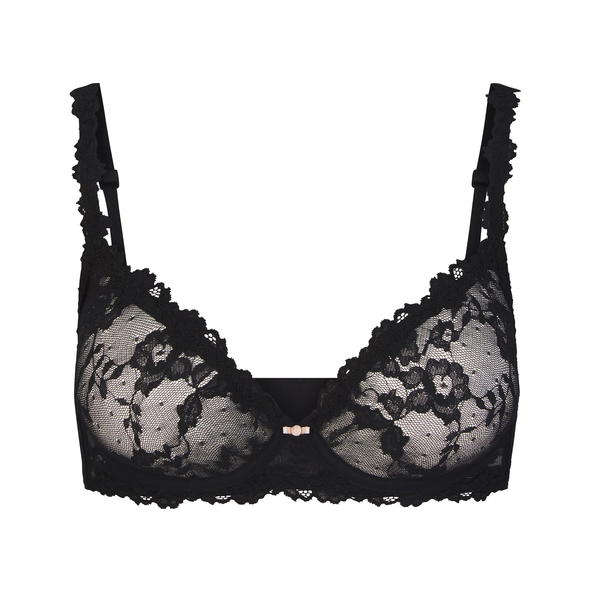 STRETCH LACE UNLINED DEMI BRA | ONYX | SKIMS (US)