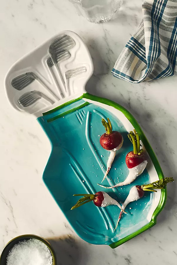 Golf Bag Porcelain Serving Platter | Anthropologie (US)