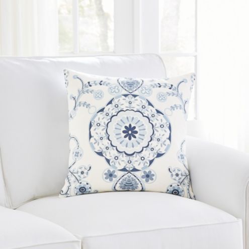 SK Lucille Paisley Linen Cotton Throw Pillow | Ballard Designs, Inc.