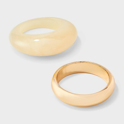 Bangle Bracelet 2pc Set - A New Day™ Ivory | Target