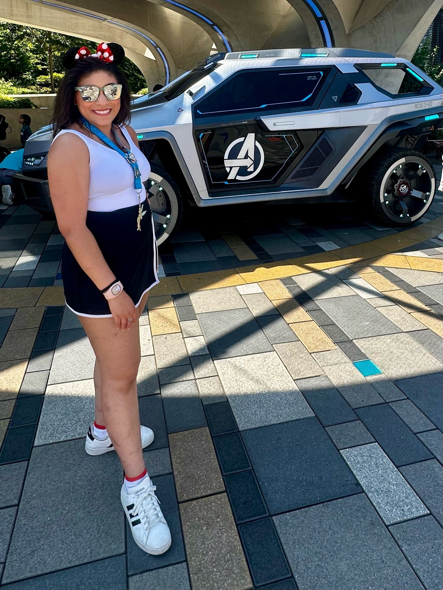 Disneyland, Disney World activewear white top, black skirt, Adidas sneakers

#LTKActive #LTKootd #LTKMidsize