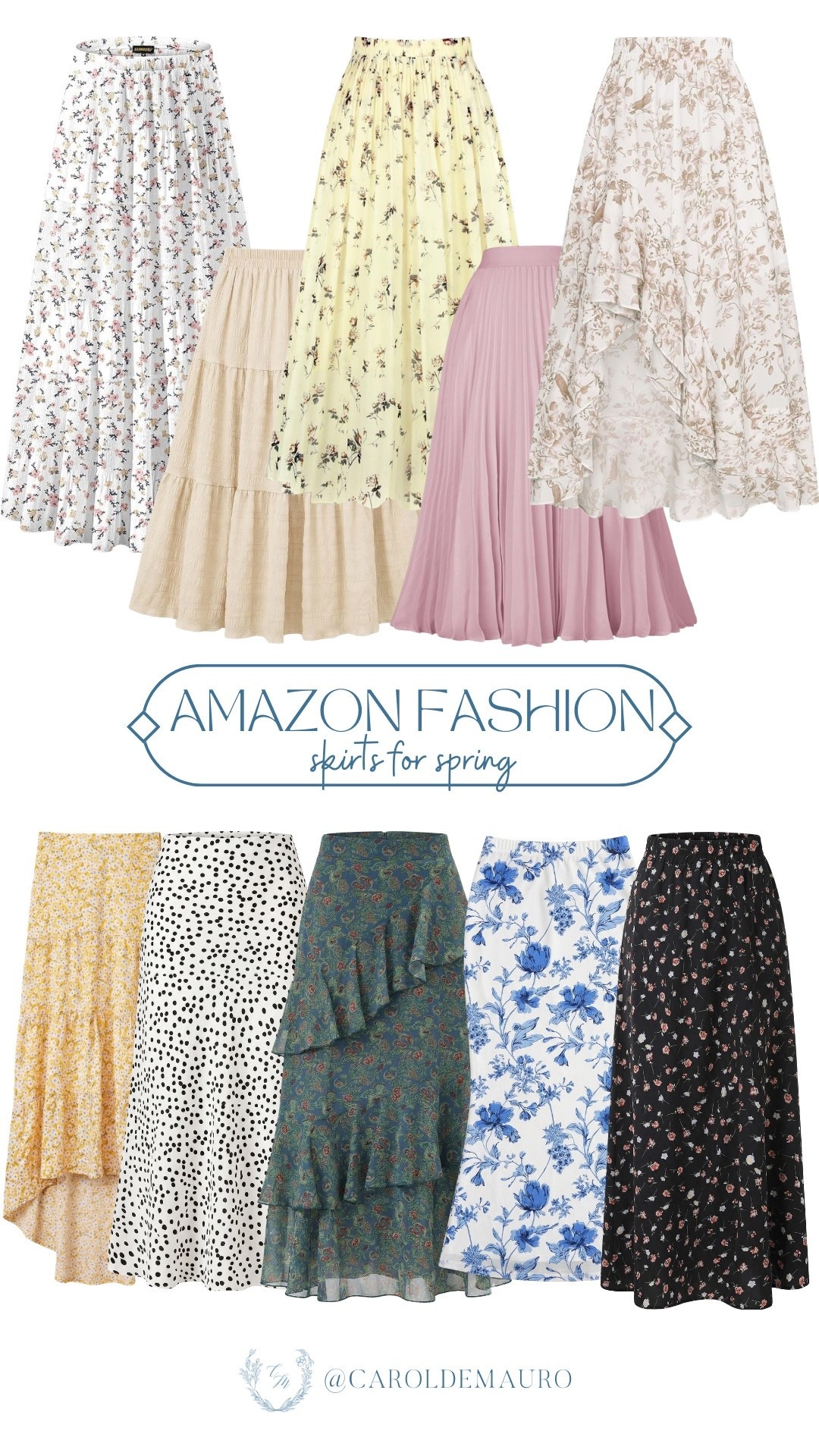 Looking for ways to elevate your look this Spring? Consider these cute and gorgeous skirts from Amazon! You'll surely love wearing these for vacation, parties, and even for a casual day.

amazon fashion, floral skirts, pleated skirts, polka dots, how to style, dressy look, skirt season, effortless style

#LTKSaleAlert #LTKSeasonal #LTKU