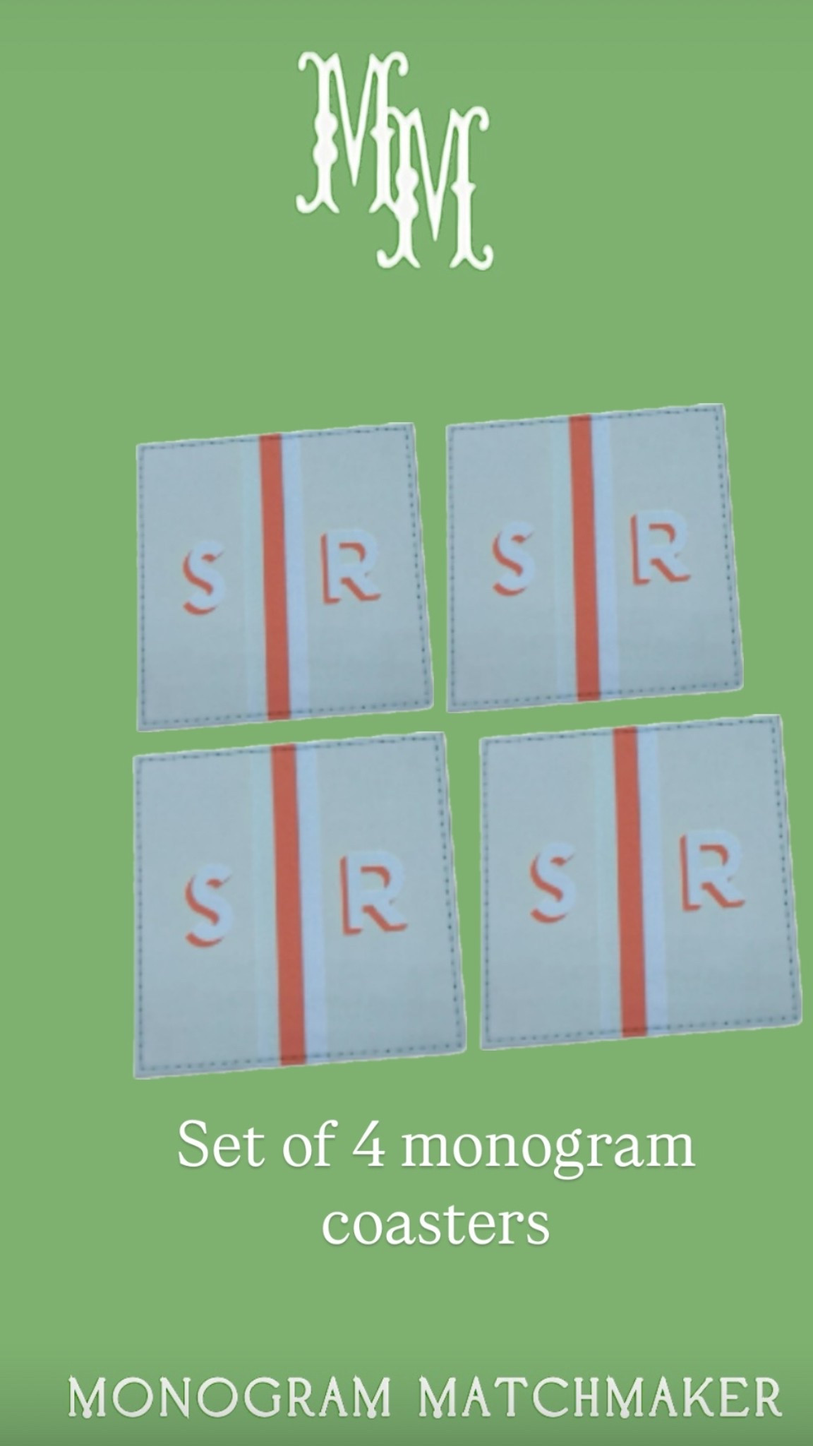 Monogram coasters with initials S and R

#LTKHome #LTKSeasonal #LTKParties