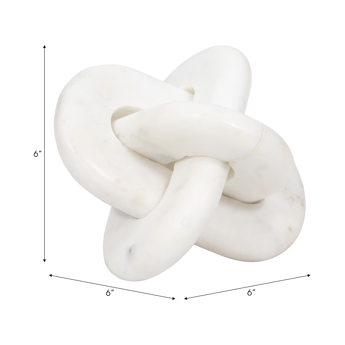 Decorative Object Marble Knot Sculpture for Home Decor - Stylish Figurine and Statues Inspired Li... | Target