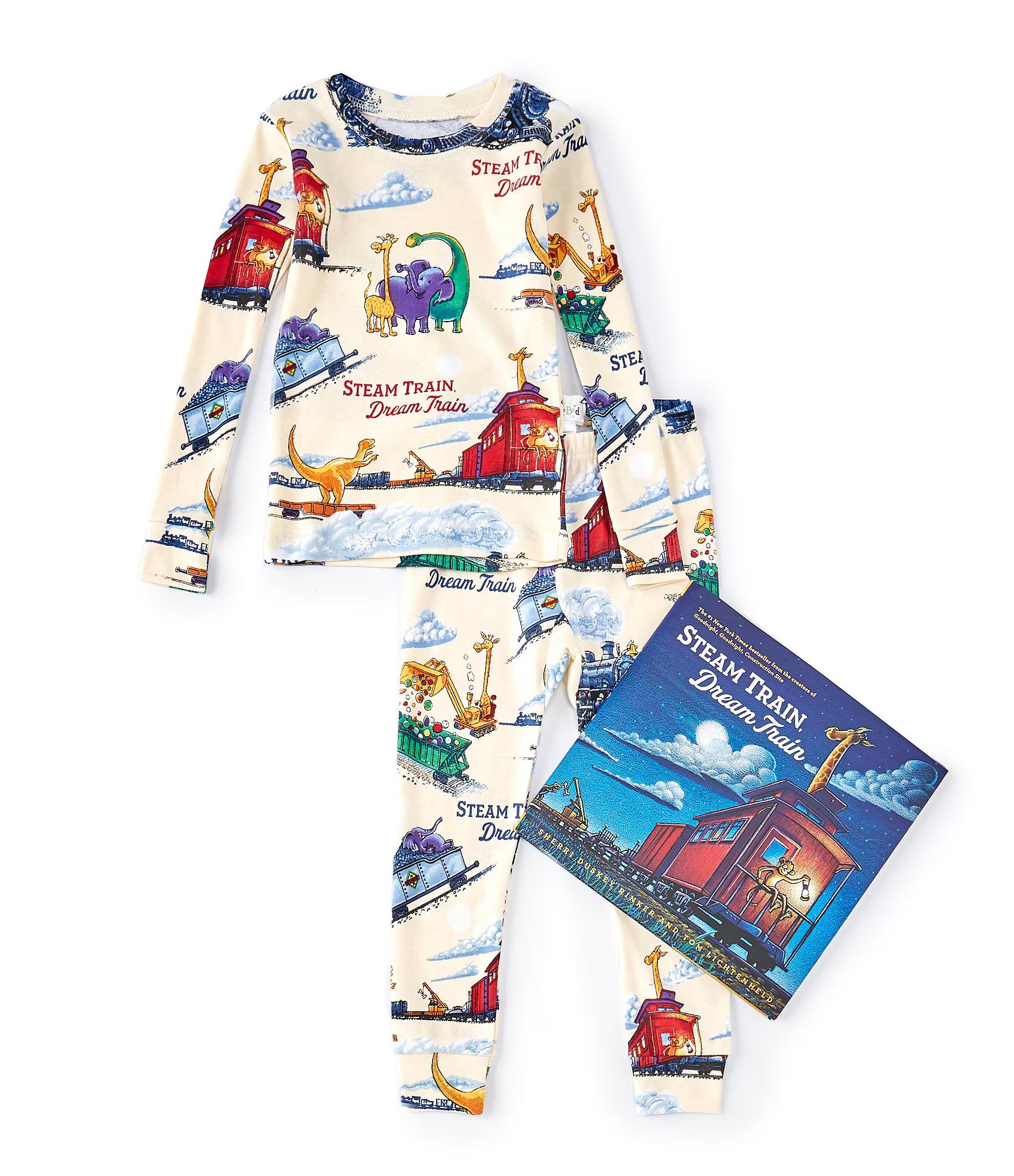 Little Boys 2-6 Steam Train Dream Train Pajamas & Book Set | Dillards