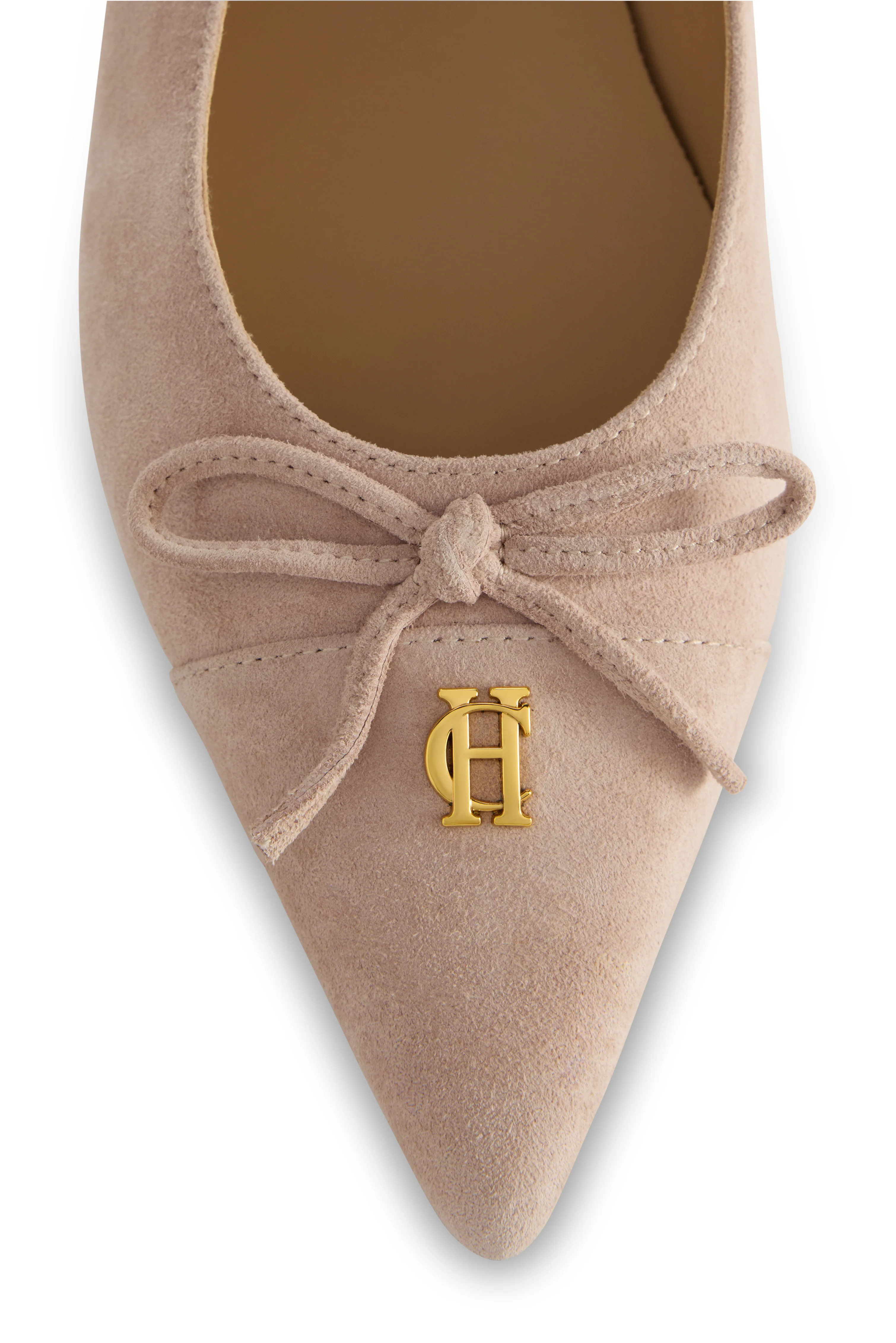 Pointed Ballet Shoe (Blush Suede) | Holland Cooper