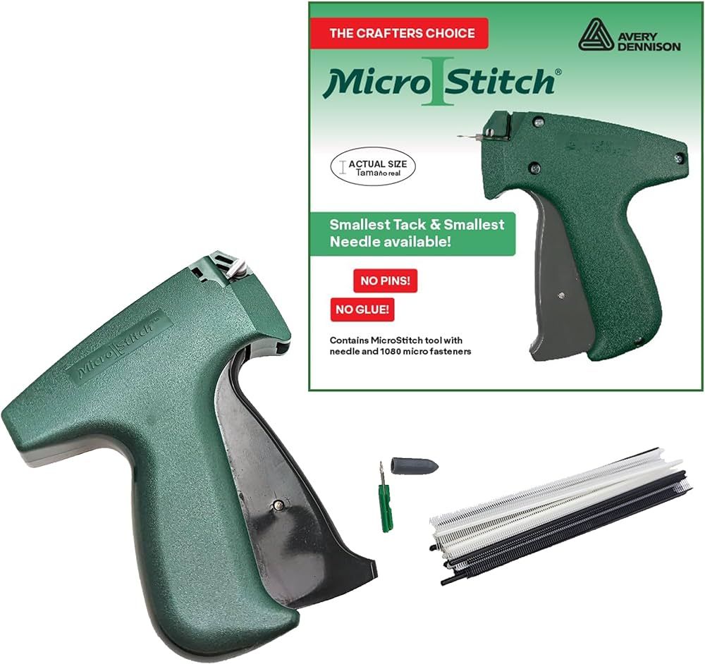 The Original MicroStitch® Tagging Gun Kit – Includes 1 Needle, 600 White Fasteners & 480 Black... | Amazon (US)