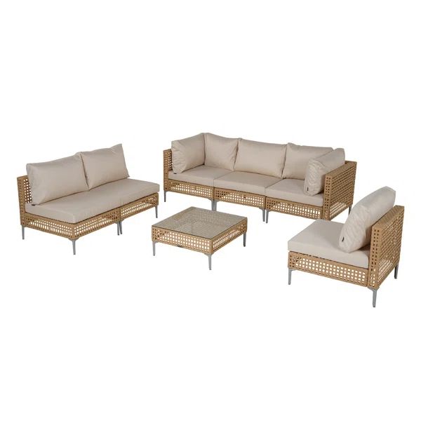 Frans 6 - Person Outdoor Seating Group with Cushions | Wayfair North America