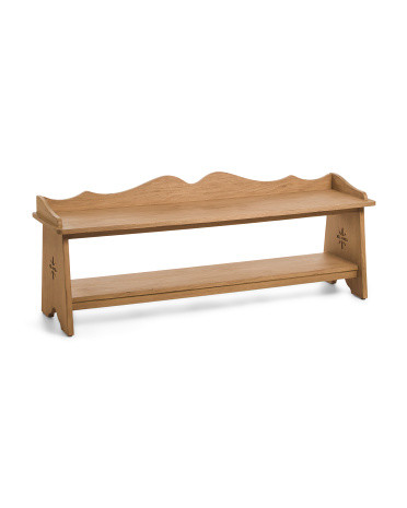 23x60x16 Wood Elias Bench With Storage Shelf | Chairs & Seating | Marshalls | Marshalls