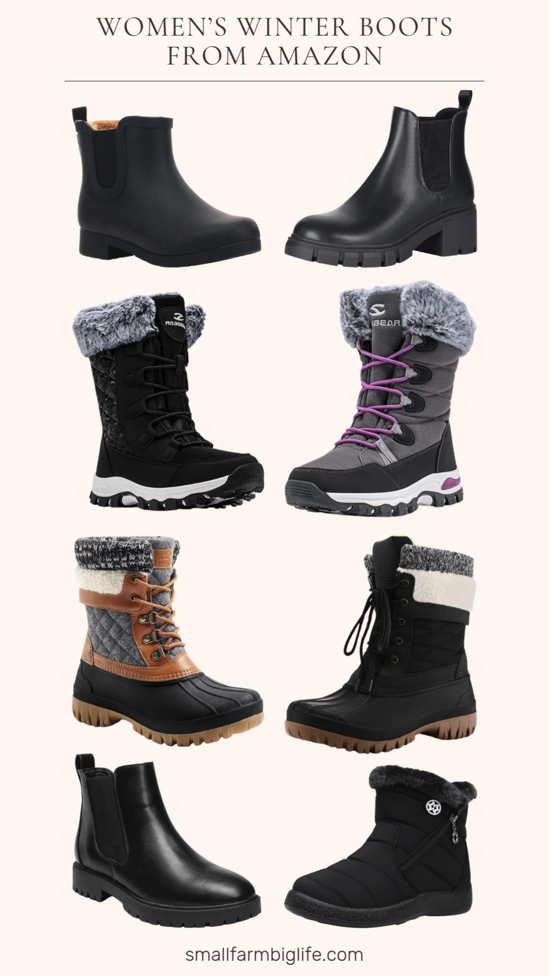 Cozy, cute, and winter weather ready ❄️🖤 Rounding up my favorite Amazon boots of the season. From lined + warm styles, classic black pairs, Chelsea staples, rain ready picks, and fully waterproof options to keep every outfit stylish and practical all winter long. 

 #LTKSeasonal #LTKOver40 #LTKFindsUnder50