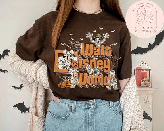 Vintage Walt Disney World Halloween Shirt Retro Mickey and - Etsy | Etsy (US)