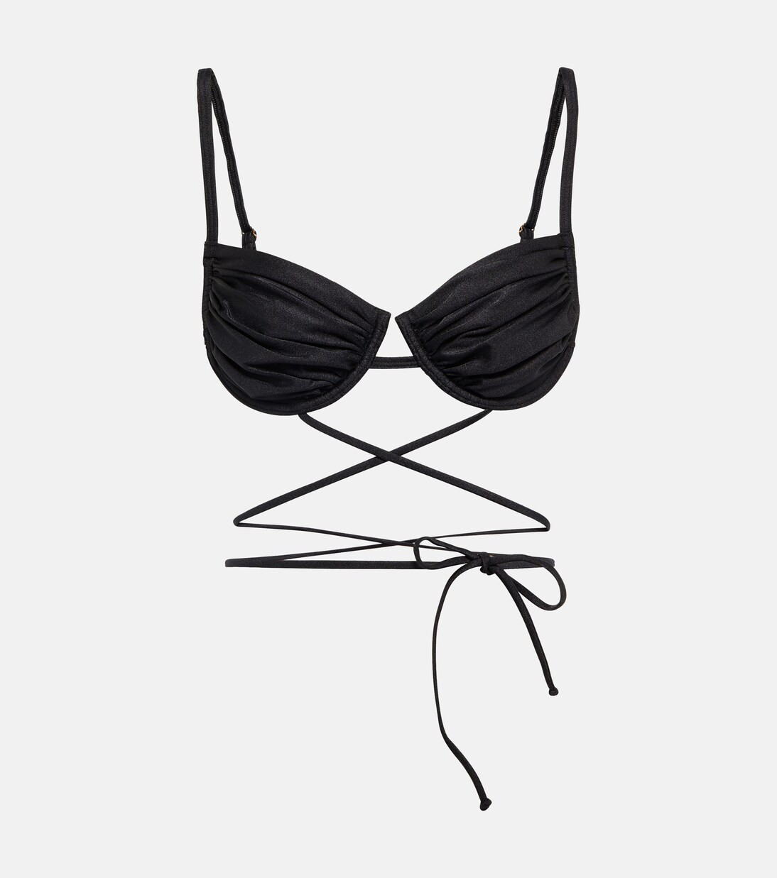 Cherry ruched bikini top | Mytheresa (INTL)