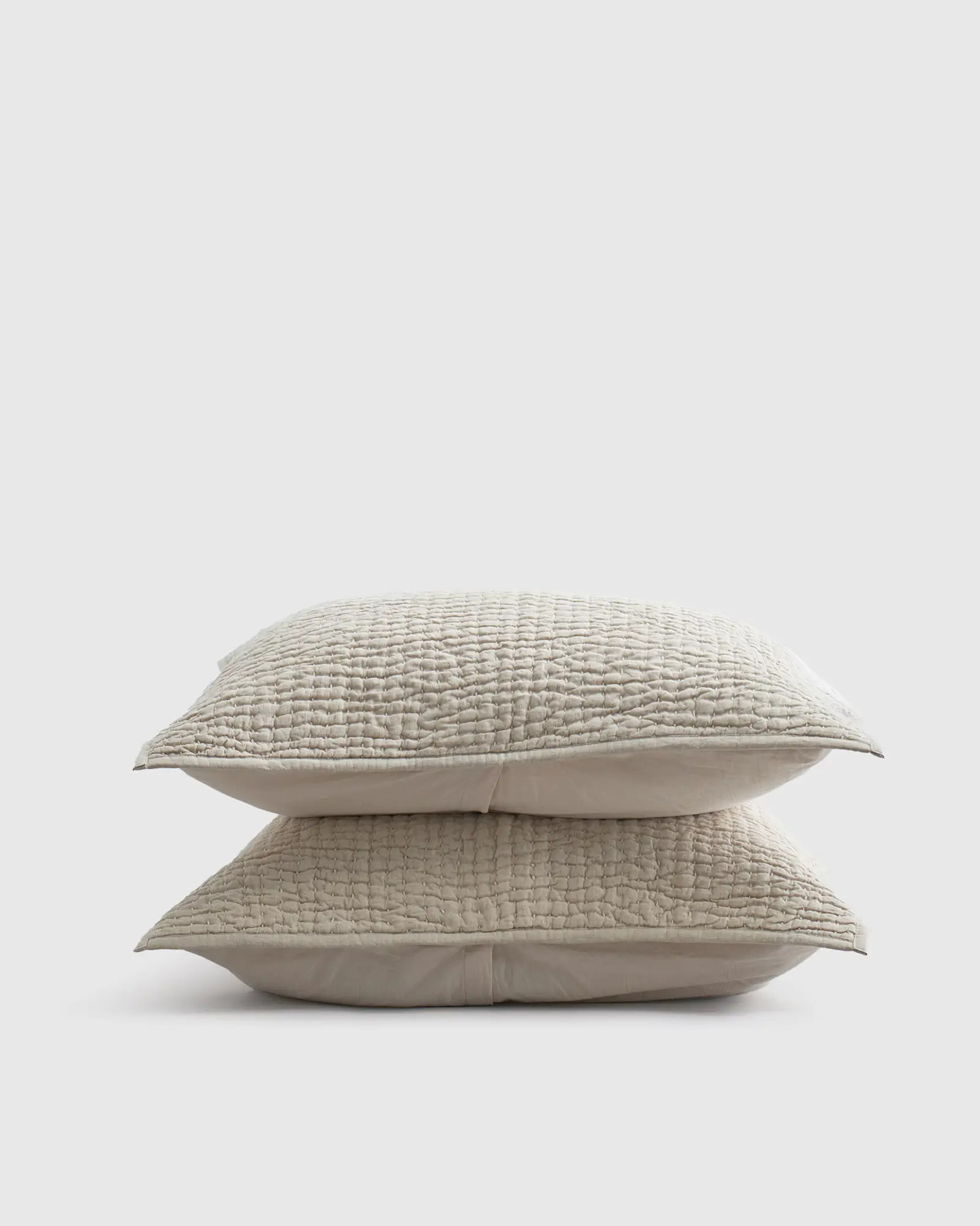 European Linen Cotton Stitch Sham Set | Quince