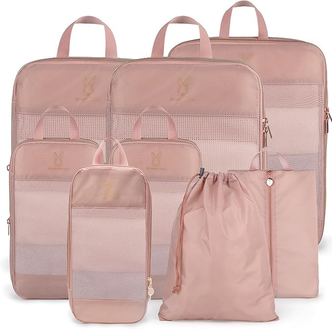 Expandable Compression Packing Cubes for Suitcases,6 Set Lightweight Compressible Travel Packing ... | Amazon (US)