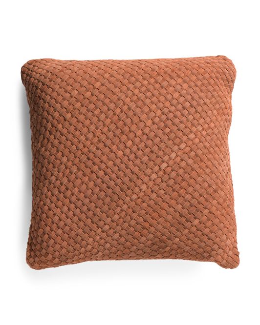 18x18 Mini Suede Diagonal Basketweave Pillow | Home | Marshalls | Marshalls