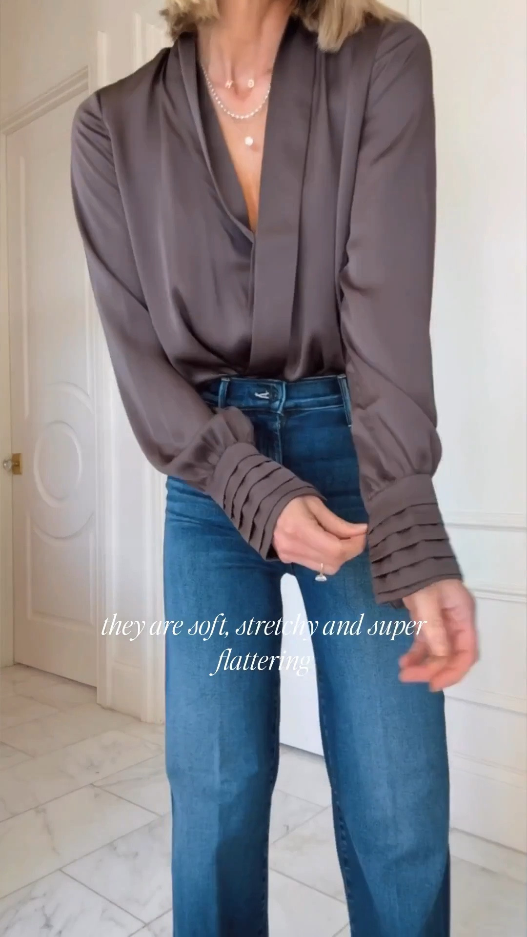 These wide leg jeans are so flattering! They are high rise with a nice stretch and fit true to size. 

#LTKStyleTip