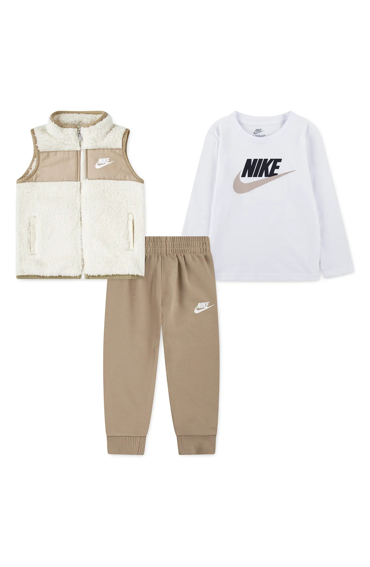 Nike Kids' Sportswear Club T-Shirt, Joggers & Vest Set | Nordstromrack | Nordstrom Rack