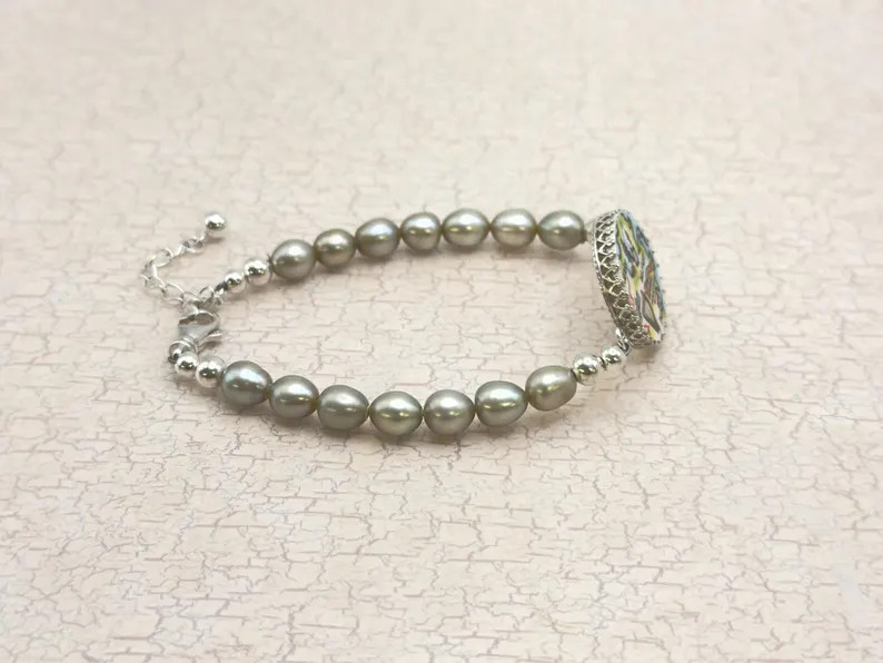 Belfast Map of Ireland Bracelet, Vintage Irish Broken China Jewelry, St Patricks Day Jewelry, Pea... | Etsy (US)