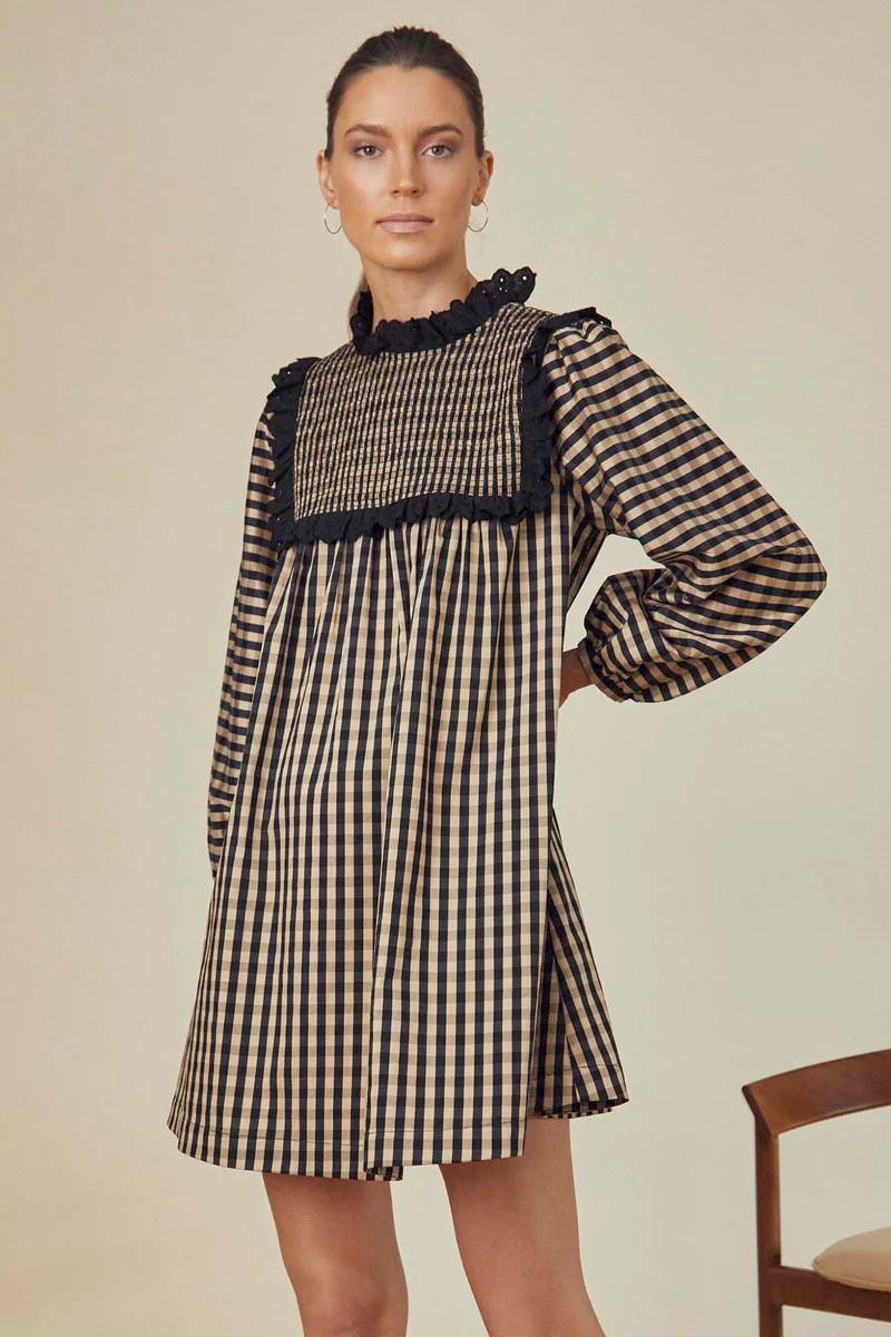 Carlyle Dress | Long Sleeve Gingham Dress | Hunter Bell | Hunter Bell