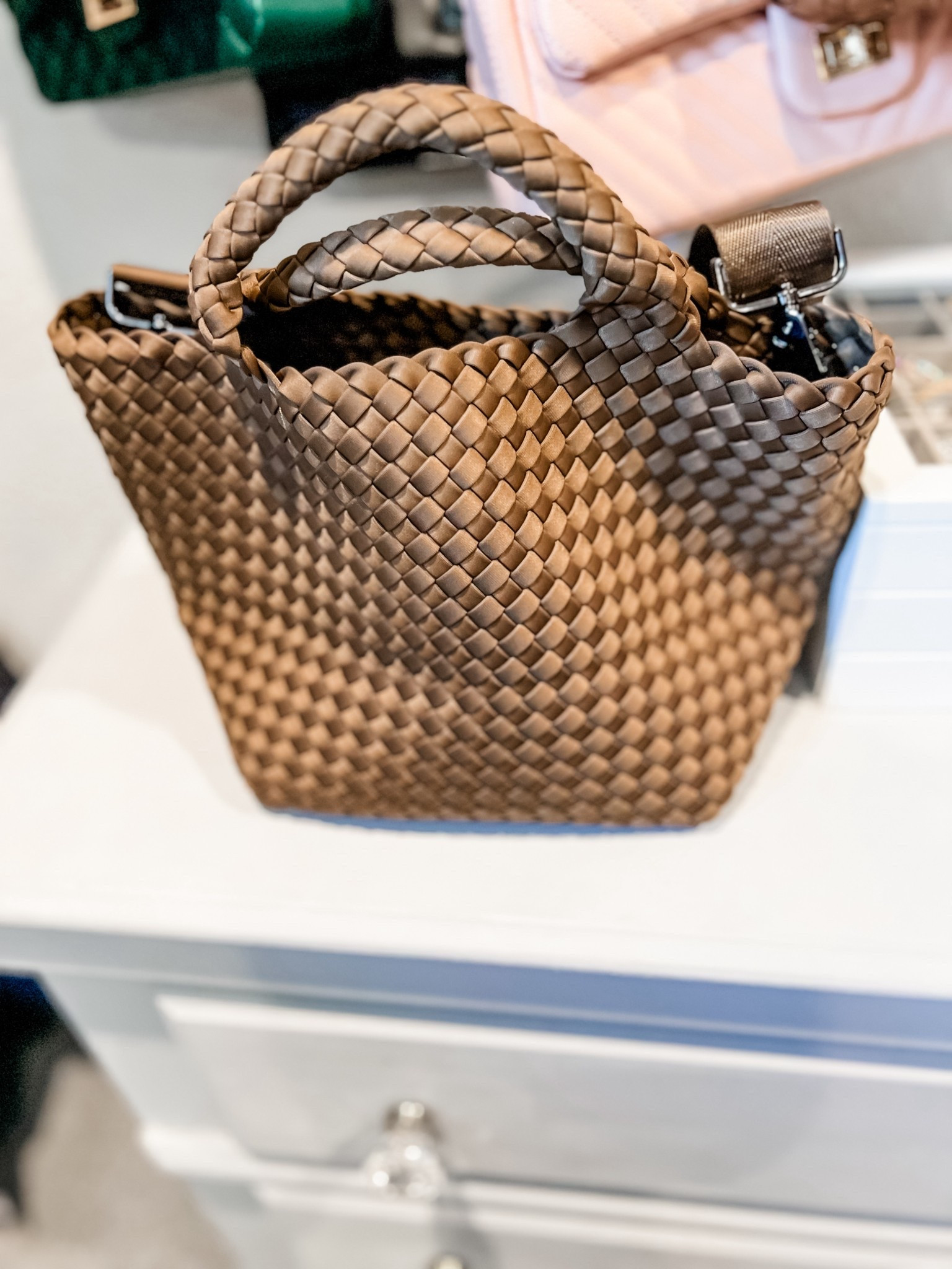 I use my naghedi mini bag as my everyday bag. It’s durable, stylish, and a great size. The green version is on sale during the Nordstrom sale! The dark green is gorgeous for winter. 

Nordstrom sale, naghedi , purses, bags, woven bag

#LTKItBag #LTKSaleAlert