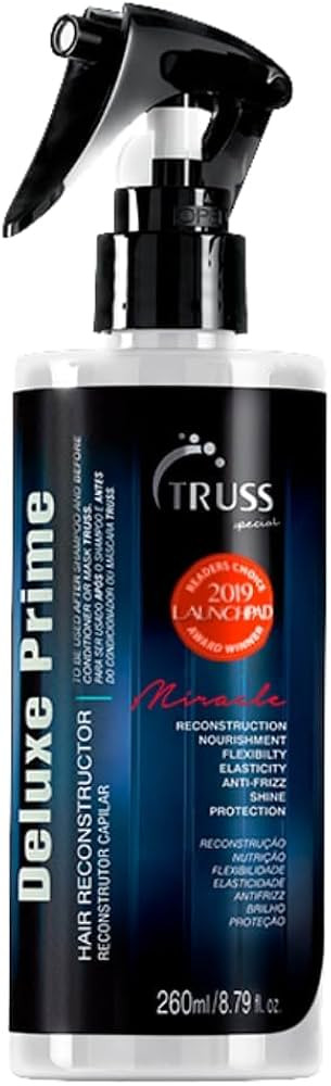 TRUSS Deluxe Prime Hair Treatment - Anti Frizz Heat Protectant Spray + Hair Primer - Nourishes, D... | Amazon (US)